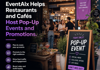 Illustration of EventAIx Helps Restaurants and Cafés Host Pop-Up Events and Promotions