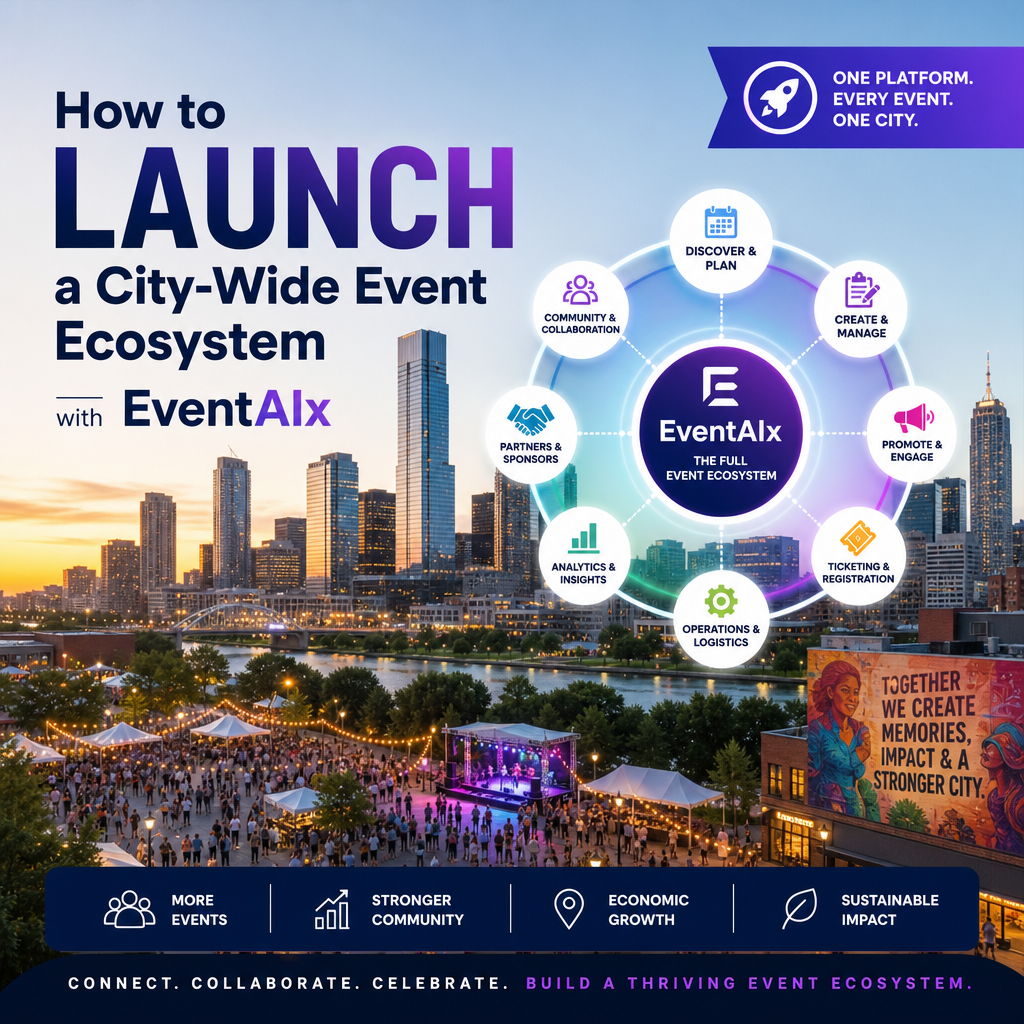 full event ecosystem illustration for How to Launch a City-Wide Event Ecosystem with EventAIx