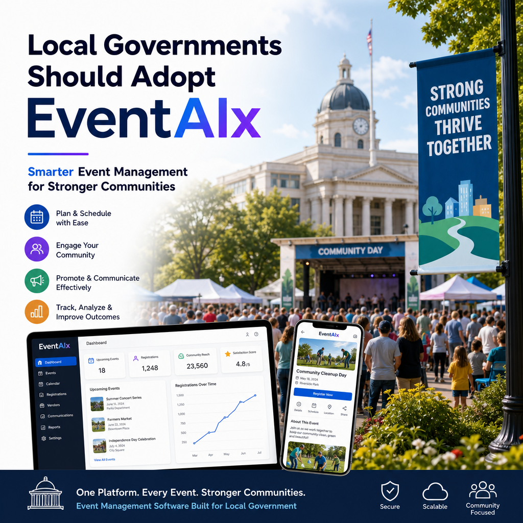 event management software illustration for Local Governments Should Adopt EventAIx for Public Events and Programs