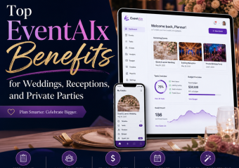 Event planning software illustration for Top EventAIx Benefits for Weddings, Receptions, and Private Parties
